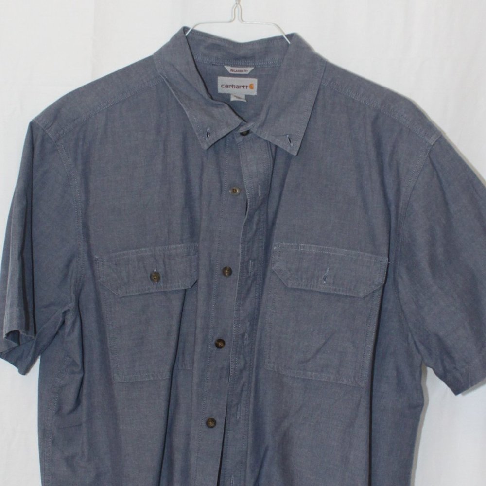 Carhartt Mid-Weight Denim Short Sleeve Shirt